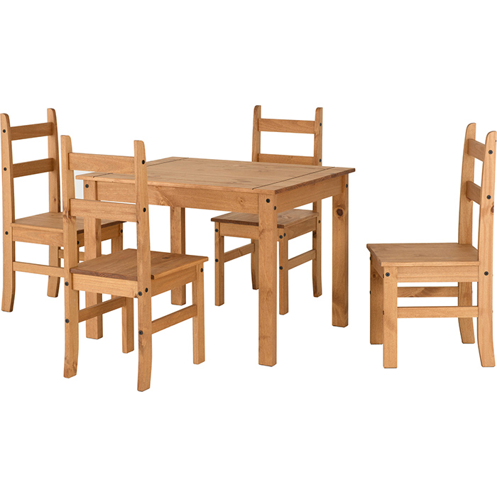 Corona Budget Dining Set In Distressed Waxed Pine